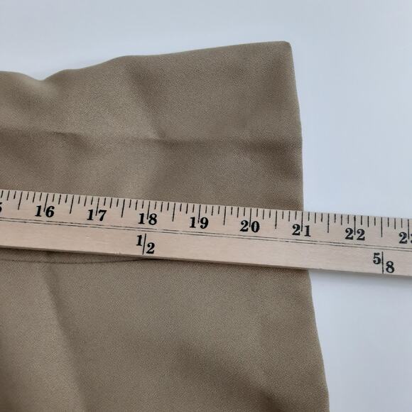 Vintage 90s Waist Coat Vest Camel Sleeveless Top Button Up Notch Collar Minimal - Picture 9 of 9